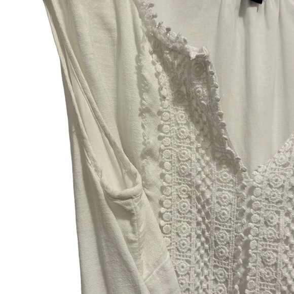 TALBOTS WHITE FULLY LINED COTTON 100% EYELET SLEEVELESS DRESS SIZE 4 - Picture 12 of 16